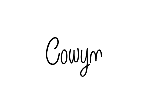 You should practise on your own different ways (Angelique-Rose-font-FFP) to write your name (Cowyn) in signature. don't let someone else do it for you. Cowyn signature style 5 images and pictures png