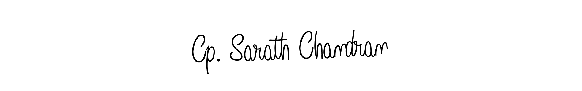 Make a beautiful signature design for name Cp. Sarath Chandran. With this signature (Angelique-Rose-font-FFP) style, you can create a handwritten signature for free. Cp. Sarath Chandran signature style 5 images and pictures png