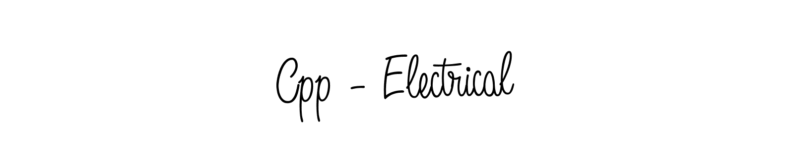 Make a beautiful signature design for name Cpp - Electrical. With this signature (Angelique-Rose-font-FFP) style, you can create a handwritten signature for free. Cpp - Electrical signature style 5 images and pictures png