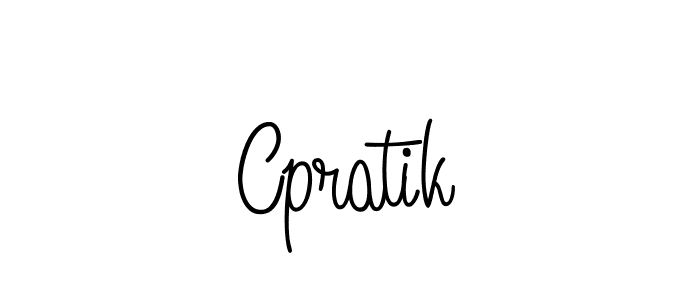 Design your own signature with our free online signature maker. With this signature software, you can create a handwritten (Angelique-Rose-font-FFP) signature for name Cpratik. Cpratik signature style 5 images and pictures png