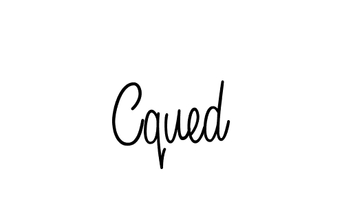 Cqued stylish signature style. Best Handwritten Sign (Angelique-Rose-font-FFP) for my name. Handwritten Signature Collection Ideas for my name Cqued. Cqued signature style 5 images and pictures png