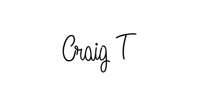 Angelique-Rose-font-FFP is a professional signature style that is perfect for those who want to add a touch of class to their signature. It is also a great choice for those who want to make their signature more unique. Get Craig T name to fancy signature for free. Craig T signature style 5 images and pictures png
