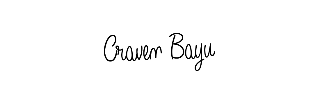 How to Draw Craven Bayu signature style? Angelique-Rose-font-FFP is a latest design signature styles for name Craven Bayu. Craven Bayu signature style 5 images and pictures png