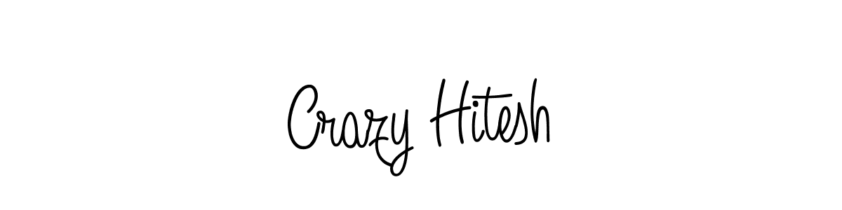 Make a beautiful signature design for name Crazy Hitesh. With this signature (Angelique-Rose-font-FFP) style, you can create a handwritten signature for free. Crazy Hitesh signature style 5 images and pictures png