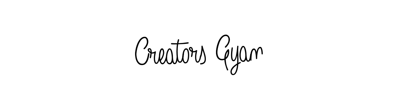 How to make Creators Gyan name signature. Use Angelique-Rose-font-FFP style for creating short signs online. This is the latest handwritten sign. Creators Gyan signature style 5 images and pictures png