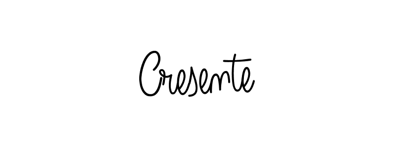 You should practise on your own different ways (Angelique-Rose-font-FFP) to write your name (Cresente) in signature. don't let someone else do it for you. Cresente signature style 5 images and pictures png