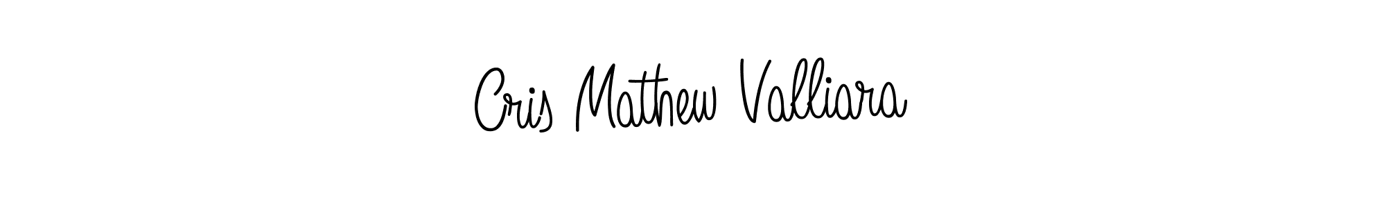 Design your own signature with our free online signature maker. With this signature software, you can create a handwritten (Angelique-Rose-font-FFP) signature for name Cris Mathew Valliara. Cris Mathew Valliara signature style 5 images and pictures png