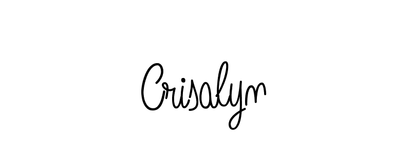 Design your own signature with our free online signature maker. With this signature software, you can create a handwritten (Angelique-Rose-font-FFP) signature for name Crisalyn. Crisalyn signature style 5 images and pictures png