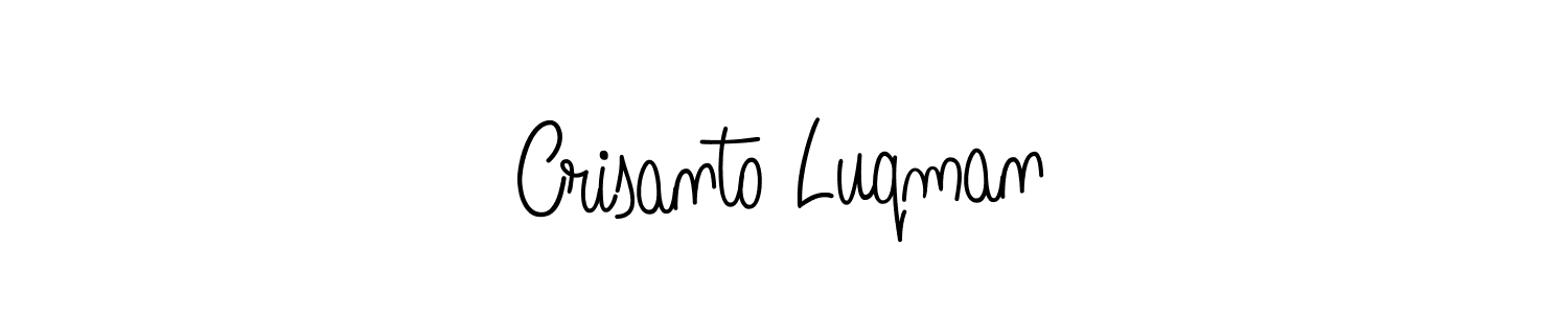 if you are searching for the best signature style for your name Crisanto Luqman. so please give up your signature search. here we have designed multiple signature styles  using Angelique-Rose-font-FFP. Crisanto Luqman signature style 5 images and pictures png