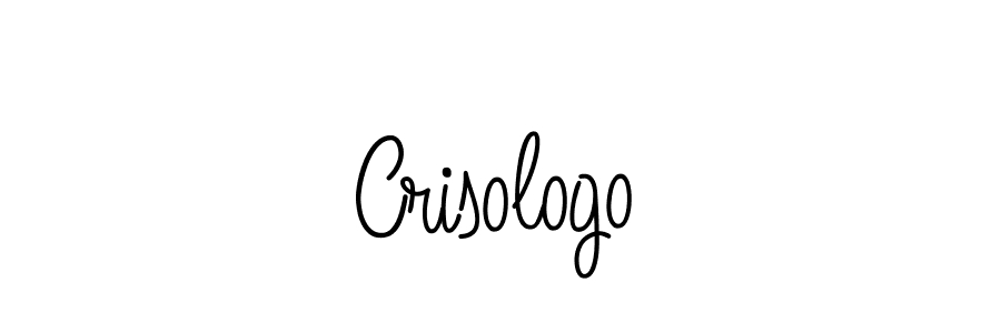 Make a beautiful signature design for name Crisologo. With this signature (Angelique-Rose-font-FFP) style, you can create a handwritten signature for free. Crisologo signature style 5 images and pictures png