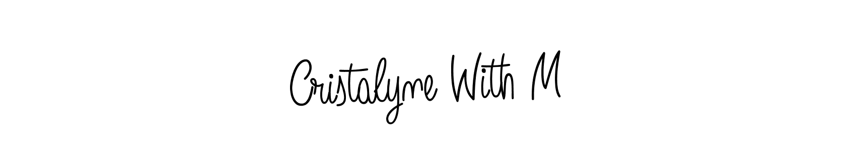 if you are searching for the best signature style for your name Cristalyne With M. so please give up your signature search. here we have designed multiple signature styles  using Angelique-Rose-font-FFP. Cristalyne With M signature style 5 images and pictures png
