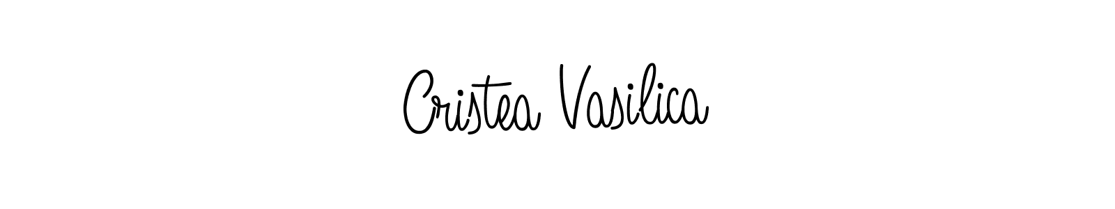 How to make Cristea Vasilica name signature. Use Angelique-Rose-font-FFP style for creating short signs online. This is the latest handwritten sign. Cristea Vasilica signature style 5 images and pictures png