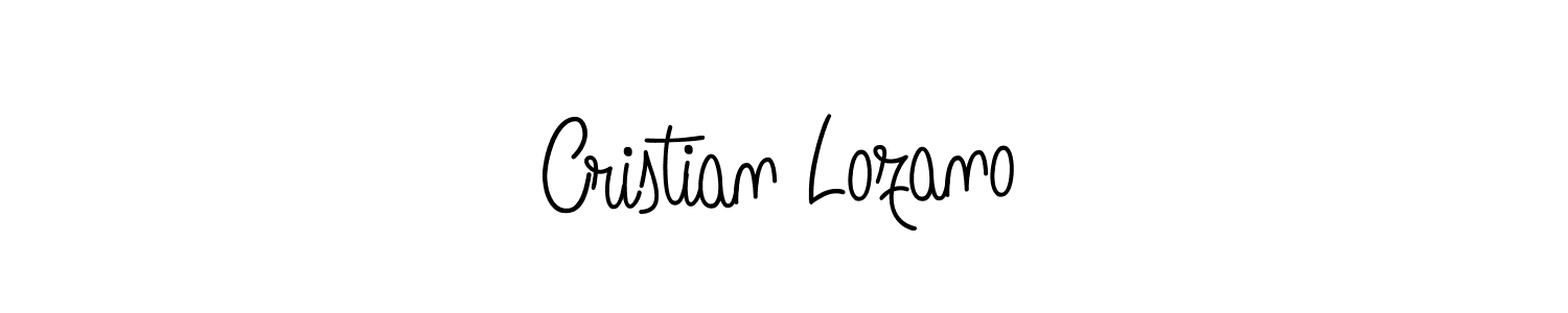 You should practise on your own different ways (Angelique-Rose-font-FFP) to write your name (Cristian Lozano) in signature. don't let someone else do it for you. Cristian Lozano signature style 5 images and pictures png