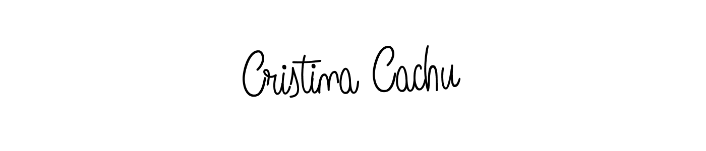 How to make Cristina Cachu signature? Angelique-Rose-font-FFP is a professional autograph style. Create handwritten signature for Cristina Cachu name. Cristina Cachu signature style 5 images and pictures png