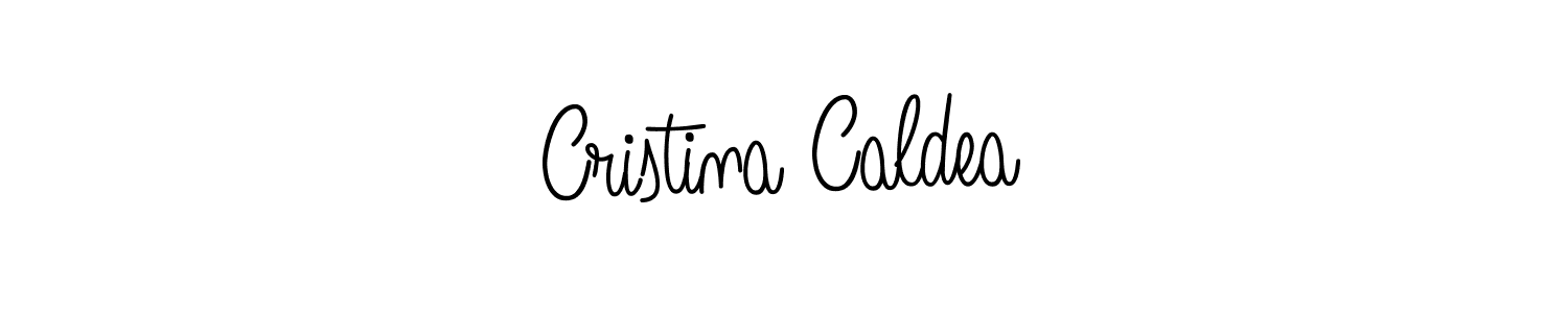 How to make Cristina Caldea name signature. Use Angelique-Rose-font-FFP style for creating short signs online. This is the latest handwritten sign. Cristina Caldea signature style 5 images and pictures png