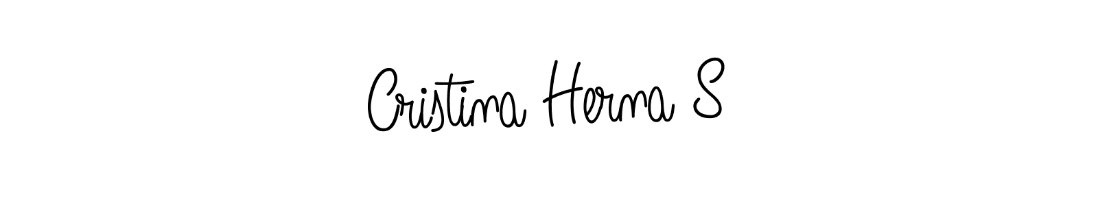 Make a beautiful signature design for name Cristina Herna S. With this signature (Angelique-Rose-font-FFP) style, you can create a handwritten signature for free. Cristina Herna S signature style 5 images and pictures png
