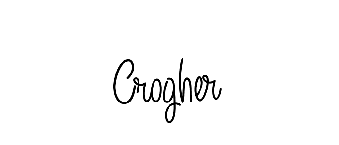 The best way (Angelique-Rose-font-FFP) to make a short signature is to pick only two or three words in your name. The name Crogher include a total of six letters. For converting this name. Crogher signature style 5 images and pictures png