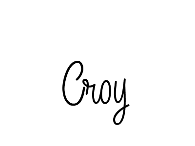 Make a beautiful signature design for name Croy. With this signature (Angelique-Rose-font-FFP) style, you can create a handwritten signature for free. Croy signature style 5 images and pictures png