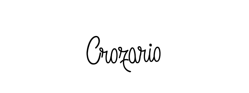 You should practise on your own different ways (Angelique-Rose-font-FFP) to write your name (Crozario) in signature. don't let someone else do it for you. Crozario signature style 5 images and pictures png