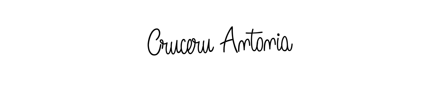 Cruceru Antonia stylish signature style. Best Handwritten Sign (Angelique-Rose-font-FFP) for my name. Handwritten Signature Collection Ideas for my name Cruceru Antonia. Cruceru Antonia signature style 5 images and pictures png