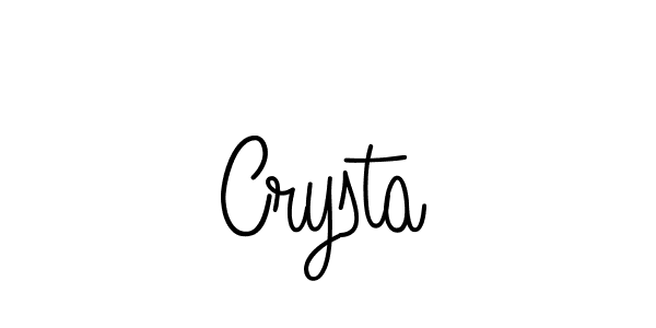 Make a beautiful signature design for name Crysta. With this signature (Angelique-Rose-font-FFP) style, you can create a handwritten signature for free. Crysta signature style 5 images and pictures png