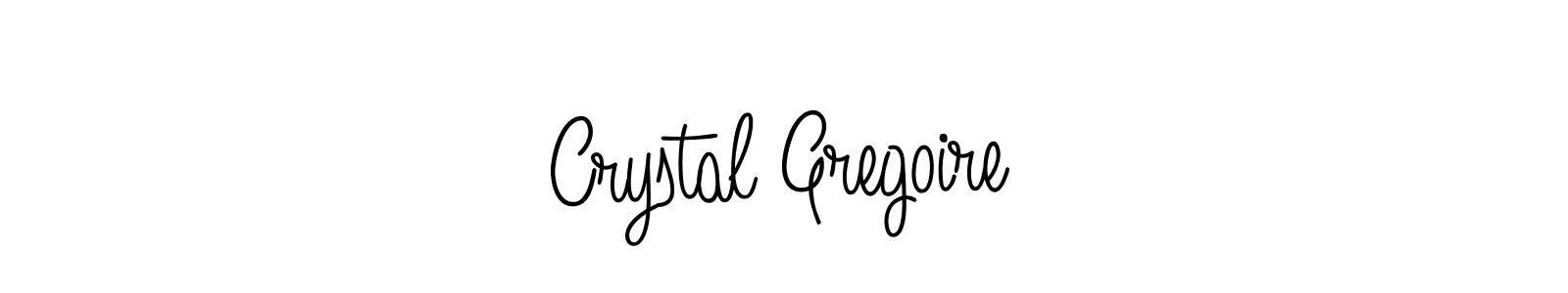 Make a beautiful signature design for name Crystal Gregoire. With this signature (Angelique-Rose-font-FFP) style, you can create a handwritten signature for free. Crystal Gregoire signature style 5 images and pictures png