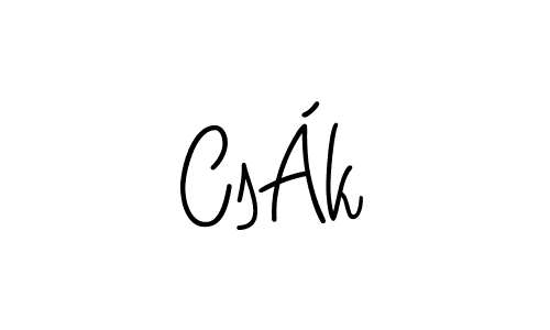 CsÁk stylish signature style. Best Handwritten Sign (Angelique-Rose-font-FFP) for my name. Handwritten Signature Collection Ideas for my name CsÁk. CsÁk signature style 5 images and pictures png