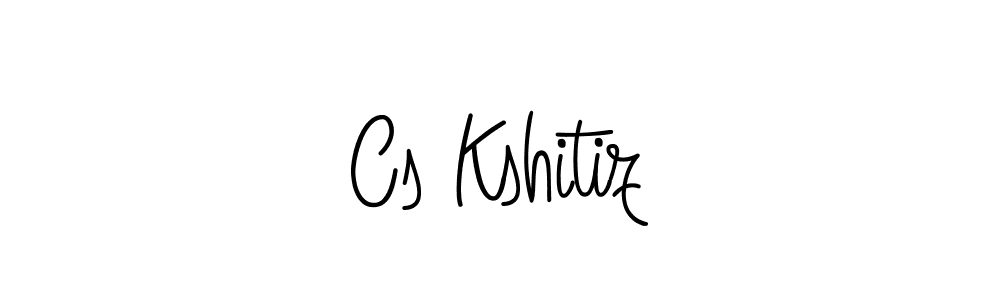 The best way (Angelique-Rose-font-FFP) to make a short signature is to pick only two or three words in your name. The name Cs Kshitiz include a total of six letters. For converting this name. Cs Kshitiz signature style 5 images and pictures png