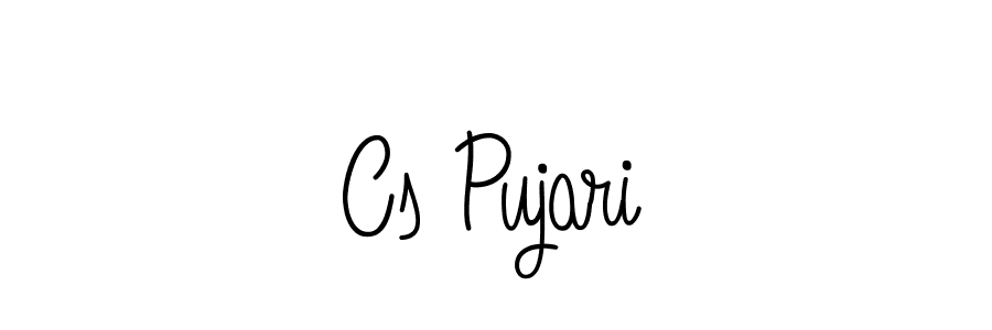 How to Draw Cs Pujari signature style? Angelique-Rose-font-FFP is a latest design signature styles for name Cs Pujari. Cs Pujari signature style 5 images and pictures png