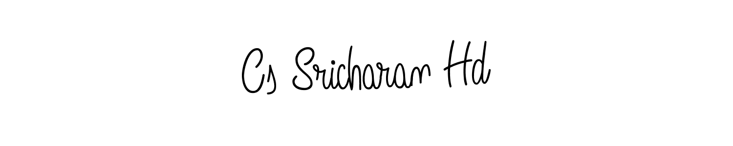 How to make Cs Sricharan Hd name signature. Use Angelique-Rose-font-FFP style for creating short signs online. This is the latest handwritten sign. Cs Sricharan Hd signature style 5 images and pictures png
