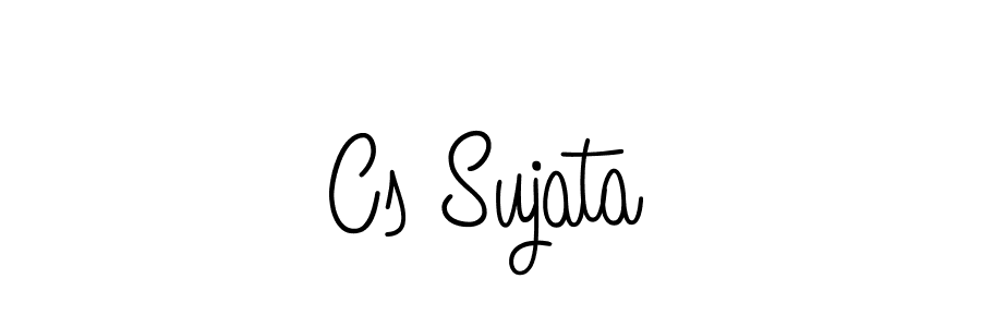 Use a signature maker to create a handwritten signature online. With this signature software, you can design (Angelique-Rose-font-FFP) your own signature for name Cs Sujata. Cs Sujata signature style 5 images and pictures png