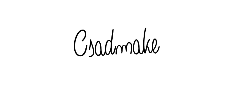 Use a signature maker to create a handwritten signature online. With this signature software, you can design (Angelique-Rose-font-FFP) your own signature for name Csadmake. Csadmake signature style 5 images and pictures png