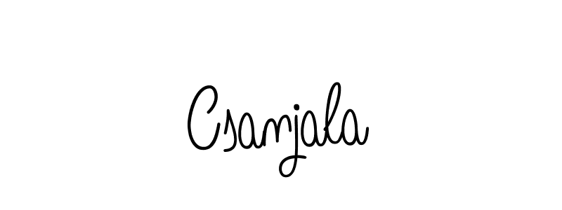 The best way (Angelique-Rose-font-FFP) to make a short signature is to pick only two or three words in your name. The name Csanjala include a total of six letters. For converting this name. Csanjala signature style 5 images and pictures png