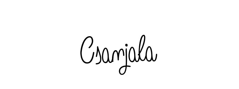 The best way (Angelique-Rose-font-FFP) to make a short signature is to pick only two or three words in your name. The name Csanjala include a total of six letters. For converting this name. Csanjala signature style 5 images and pictures png