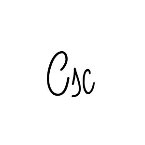 Design your own signature with our free online signature maker. With this signature software, you can create a handwritten (Angelique-Rose-font-FFP) signature for name Csc. Csc signature style 5 images and pictures png