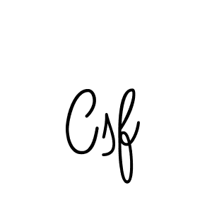 You should practise on your own different ways (Angelique-Rose-font-FFP) to write your name (Csf) in signature. don't let someone else do it for you. Csf signature style 5 images and pictures png