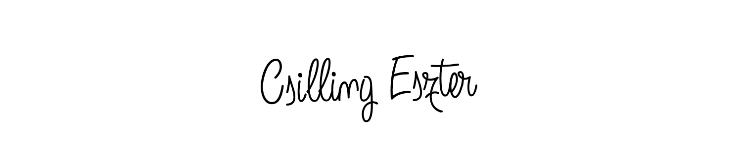 How to Draw Csilling Eszter signature style? Angelique-Rose-font-FFP is a latest design signature styles for name Csilling Eszter. Csilling Eszter signature style 5 images and pictures png