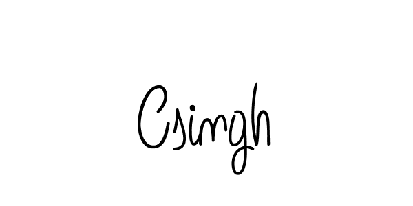 Make a beautiful signature design for name Csingh. With this signature (Angelique-Rose-font-FFP) style, you can create a handwritten signature for free. Csingh signature style 5 images and pictures png