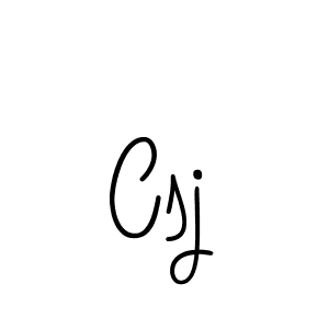 Create a beautiful signature design for name Csj. With this signature (Angelique-Rose-font-FFP) fonts, you can make a handwritten signature for free. Csj signature style 5 images and pictures png