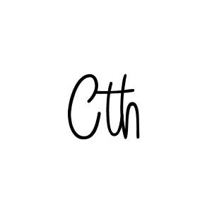 Make a beautiful signature design for name Cth. With this signature (Angelique-Rose-font-FFP) style, you can create a handwritten signature for free. Cth signature style 5 images and pictures png