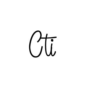 The best way (Angelique-Rose-font-FFP) to make a short signature is to pick only two or three words in your name. The name Cti include a total of six letters. For converting this name. Cti signature style 5 images and pictures png