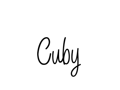 Make a beautiful signature design for name Cuby. With this signature (Angelique-Rose-font-FFP) style, you can create a handwritten signature for free. Cuby signature style 5 images and pictures png