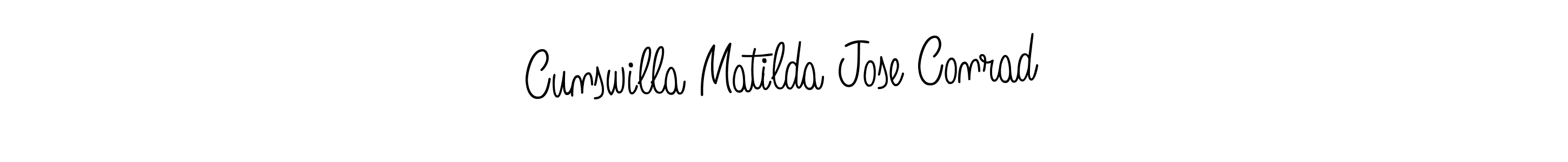 Make a beautiful signature design for name Cunswilla Matilda Jose Conrad. With this signature (Angelique-Rose-font-FFP) style, you can create a handwritten signature for free. Cunswilla Matilda Jose Conrad signature style 5 images and pictures png