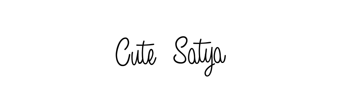 Make a beautiful signature design for name Cute  Satya. Use this online signature maker to create a handwritten signature for free. Cute  Satya signature style 5 images and pictures png