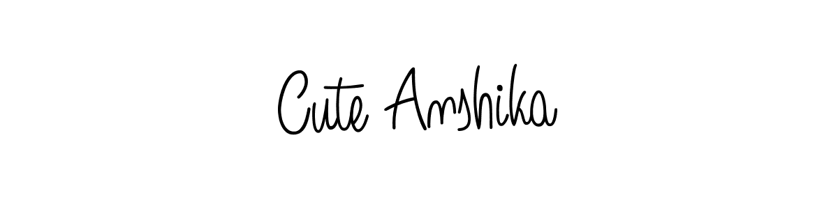 Also we have Cute Anshika name is the best signature style. Create professional handwritten signature collection using Angelique-Rose-font-FFP autograph style. Cute Anshika signature style 5 images and pictures png