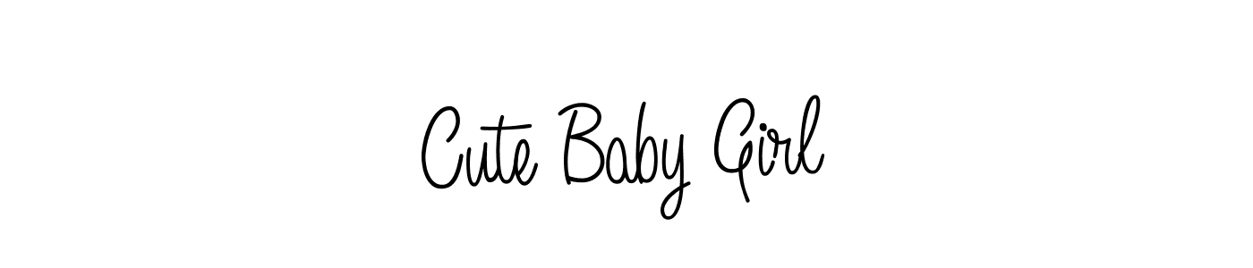 Cute Baby Girl stylish signature style. Best Handwritten Sign (Angelique-Rose-font-FFP) for my name. Handwritten Signature Collection Ideas for my name Cute Baby Girl. Cute Baby Girl signature style 5 images and pictures png
