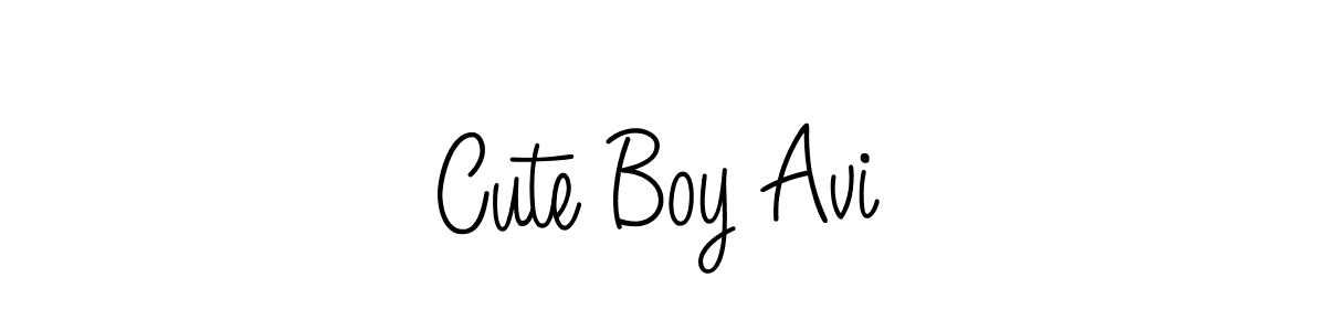 How to make Cute Boy Avi name signature. Use Angelique-Rose-font-FFP style for creating short signs online. This is the latest handwritten sign. Cute Boy Avi signature style 5 images and pictures png