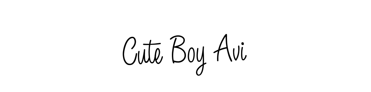 How to make Cute Boy Avi name signature. Use Angelique-Rose-font-FFP style for creating short signs online. This is the latest handwritten sign. Cute Boy Avi signature style 5 images and pictures png