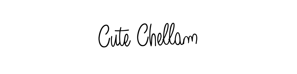 Design your own signature with our free online signature maker. With this signature software, you can create a handwritten (Angelique-Rose-font-FFP) signature for name Cute Chellam. Cute Chellam signature style 5 images and pictures png