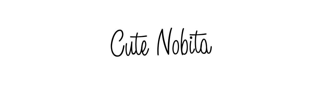 How to Draw Cute Nobita signature style? Angelique-Rose-font-FFP is a latest design signature styles for name Cute Nobita. Cute Nobita signature style 5 images and pictures png